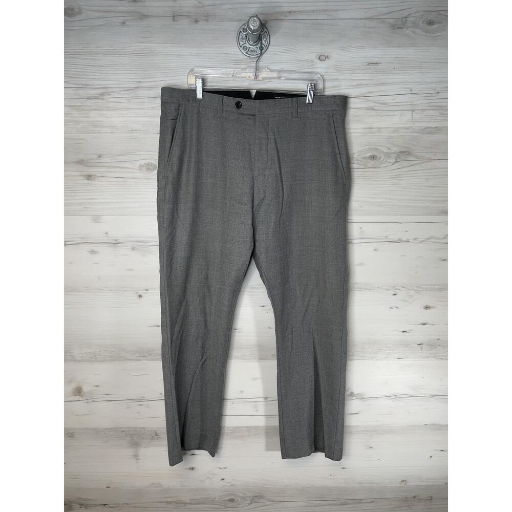 Club Monaco Pants‎ Mens 36 Gray Kennedy 100% Wool Dress Slacks Flat Front